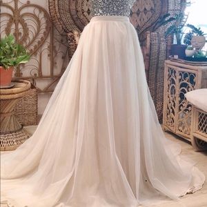 Tulle and chiffon wedding skirt